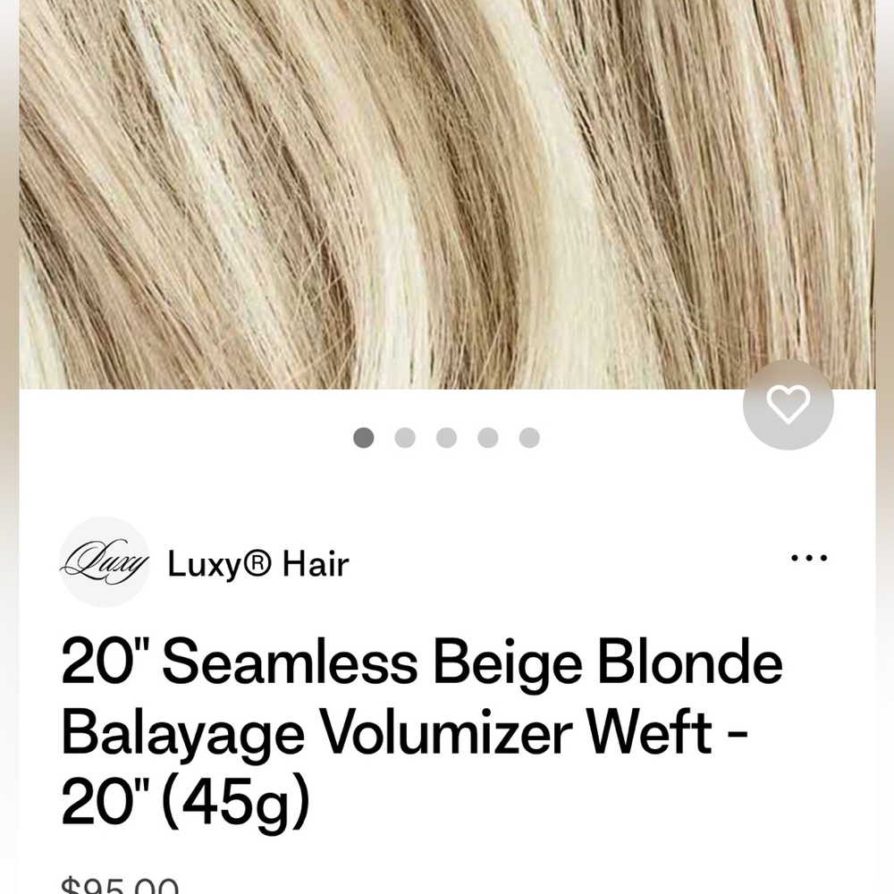 Luxy 20 inch hair weft.  Never worn